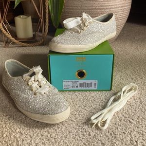 Keds for Kate Spade New York Women’s Glitter Cream Sneaker Size 6.5